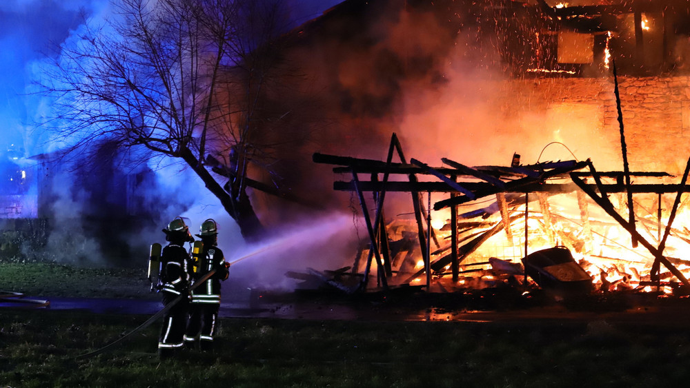 Drombuschs Drehort zerstört Polizei schließt Brandstiftung nicht aus